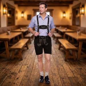 BAVARIAN BEER MAN LEDERHOSEN COSTUME OKTOBERFEST FANCY DRESS MENS GERMAN OUTFIT (German Wear Costumes) - Product Image 3