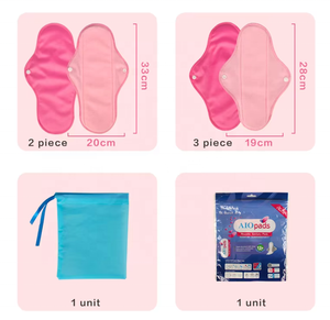 Aide gouvernementale-Ensemble de 6 serviettes menstruelles lavables AIO <span class=keywords><strong>Serviette</strong></span> hygiénique réutilisable <span class=keywords><strong>Serviette</strong></span> hygiénique en polaire à absorption rapide - Product Image 2