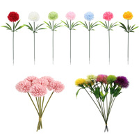 Heetverkopende enkele hortensia chrysanthemum kunstbloem huisdecoratie ornament bruiloft bloemstuk benodigdheden