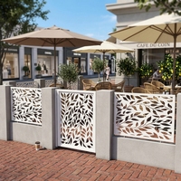 Panneau de clôture décoratif en métal découpé au laser pour jardin, écran d'intimité, taille personnalisable, clôtures et portails d'entrée de villa toutes saisons, finition poudrée