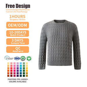 Pull RL en Coton à Col Ras du Cou pour Homme Vintage Classique Logo Brodé Marque - Product Image 2