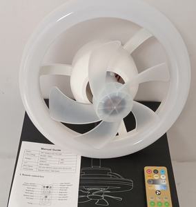 พัดลมเพดานแอลอีดี360รีโมทคอนโทรลหลอดไฟ E27ทันสมัยสำหรับตกแต่งบ้านลดแสงอัจฉริยะ ABS เคลื่อนพัดลมเพดาน - Product Image 2