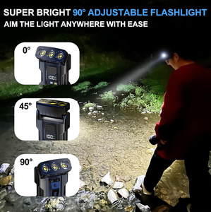 Lampe torche ultra-fine en aluminium rechargeable, mini lampe de poche LED compacte, porte-clés, équipement de camping portable, EDC - Product Image 5