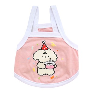 Gilet mignon pour animaux de compagnie, respirant, couleur macaron, style bretelles, pour chiots de petite race, vert, bleu, rose - Product Image 3