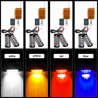 Feux stroboscopiques LED 4-en-1 DXZ, balise d'avertissement de danger ambre, 12V, clignotants, pour la rénovation/amélioration des voitures, camions, remorques, caravanes, camping-cars