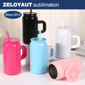 USA kho miễn phí vận chuyển thép không gỉ thăng hoa Tumbler với xử lý và nắp cho quà tặng kinh doanh màu cốc - Product Image 5