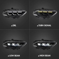 Phares HETOP Mustang 2018-2022, phares LED de voiture améliorés, DRL, plug and play, accessoires de phares avant, phare pour Ford