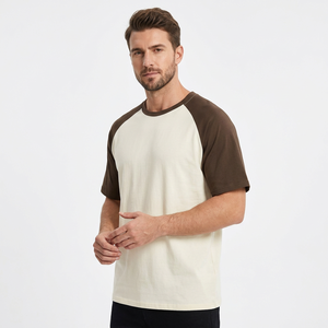 T-shirt en tricot à manches raglan pour homme, 100% coton mélangé, coupe classique, couleur unie, col rond, manches courtes, personnalisable, séchage rapide - Product Image 6