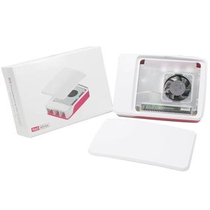 Официальный красно-белый охлаждающий корпус для Raspberry <span class=keywords><strong>Pi</strong></span> 5 (5-го поколения) с вентилятором и защитой - Product Image 1