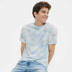 Camiseta de Verano OEM Personalizada 100% Algodón de Manga Corta con Cuello Redondo y Estampado Tie-Dye para Hombre - Product Image 3