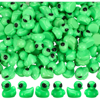 Figurine de canard extraterrestre vert en résine, décoration de tableau de bord pour Halloween et Noël, cadeau mignon pour fête OVNI et science-fiction, objets de collection de bureau