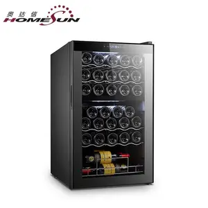 JC-98 33 Bottles Dual Zone Stainless Steel 4 Bottle Display Electric Wine Cooler For Sale