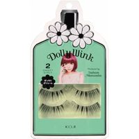 Cils artificiels transparents invisibles en matériau naturel, fabriqués au Japon, Koji Dolly Wink No 2 Sweet Girly, 2 paires, Tsubasa Masuwaka Big