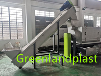 Greenlandplast Machine de recyclage de plastique PET Lave-linge et déchiqueteuse Broyeur PET Machine à laver les déchets PET Machine à laver