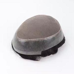 Venta al por mayor, envío inmediato: Prótesis capilar de reemplazo <span class=keywords><strong>para</strong></span> hombres con calvicie, base de PU ultrafina de 0.02-0.04mm, densidad del 120%, onda corporal. - Product Image 5