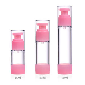 Bouteille sans air sous vide cosmétique de luxe 15ml 30ml 50ml bouteille de pompe sans air sous vide cosmétique blanche en plastique - Product Image 2