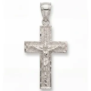 Pendentif religieux élégant en or 10 carats, or rose, or blanc, diamant, pour homme et femme, bijoux de mode, cadeau, design personnalisé, plaqué or - Product Image 3
