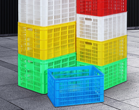 Vente directe d'usine Panier de manutention en plastique Caisses de manutention en plastique pour entrepôt de fruits Stockage de légumes