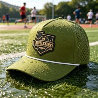 Gorra Trucker de Malla de Alta Calidad con 5 Paneles, Perforaciones Láser, Bordado de Golf y Logotipo Personalizado, Transpirable, para Exteriores, Estilo Béisbol