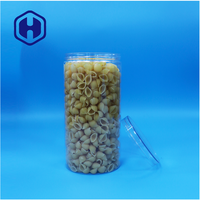 Bocaux alimentaires cylindriques en PET transparent de qualité alimentaire avec bouchons à vis, étanches, sans BPA, pour aliments en conserve, snacks, biscuits, chocolat, bonbons, sucre