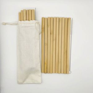Factory Direct Eco-Friendly 100% Natural Bamboo Reusable Drinking <b>Straws</b> Thermal Logo Engraved Wholesale Promotion Bulk Design - Product Image 2