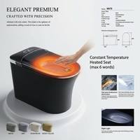Toilette intelligente légère pour usage domestique, tout-en-un, entièrement automatique, avec couvercle relevable, télécommande, fonctionnement silencieux, intégrée