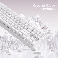 Clavier mécanique de haute qualité avec touches personnalisées de couleur transparente de marque OEM compatibles avec les interrupteurs MX Cross Switch à axe magnétique