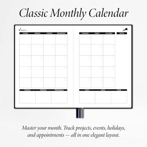 Agenda quotidien et organisateur de vie, gestion du temps, carnet à couverture rigide en cuir végétalien, non daté, planificateur horaire de 6 mois, journal - Product Image 5