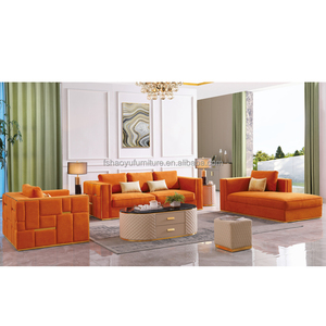 अच्छी गुणवत्ता स्टेनलेस स्टील फ्रेम सोफे सेट ग्रीन मखमल कवर उच्च घनत्व फोम भरने सोफे होटल हॉल घर विला के लिए - Product Image 6