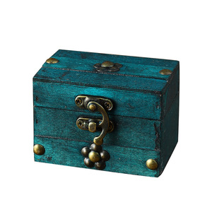 Mystic Arts Vintage Wooden <b>Storage</b> <b>Box</b> Multi Color <b>Lockable</b> Jewelry <b>Box</b> Decorative Craft Photography Prop Home Decoration - Product Image 5