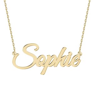 Collar con nombre personal, cadena de joyería de Color plateado de acero inoxidable, collar con colgante de placa de identificación, regalo para mujer - Product Image 3