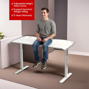 Bureau durable à double moteur avec contrôle de la hauteur en 2 étapes pour les postes de travail de bureau à charge de 120kg - Product Image 1