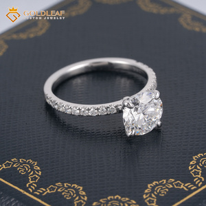 Anillo de Compromiso Goldleaf IGI de Oro de 18k con Diamante Cultivado en Laboratorio de 2CT, Corte Brillante Redondo VVS, Color Clásico DEF, Anillo de Boda, Regalo - Product Image 6