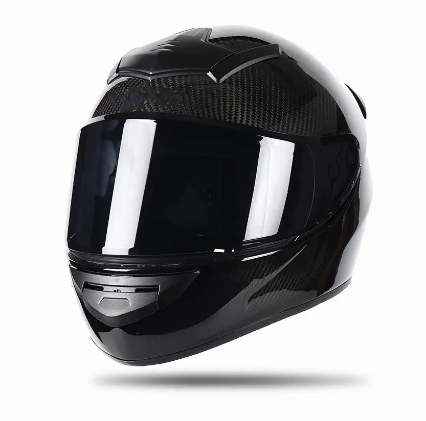 In Voorraad Fabriek Hoge Kwaliteit Koolstofvezel Full Face Helm Motorhelm