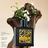 Huile de Parfum Bio Naturelle Écologique Oud Noir Safran 24H Longue Durée Luxe Arabe Homme 100ml Flacon Verre Haute Gamme Niche