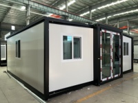 Maison préfabriquée moderne en conteneur extensible de 20, 30 ou 40 pieds, avec 2 ou 3 chambres, salle de bain, galvanisée, mobile et empilable, pour installation sans chantier