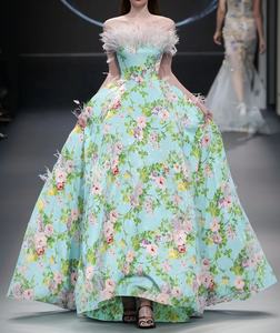 Monet pintura estilo 5mm lantejoulas bordado pano estilo chinês rosas padrão cheongsam vestir para casamento dos meninos - Product Image 2