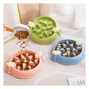 Cute Interactive Puzzle Healthy Eating Dog Bowl Anti-Slip Bottom Fruit Shape Slow Feeder Bloat Stop Food Bowl