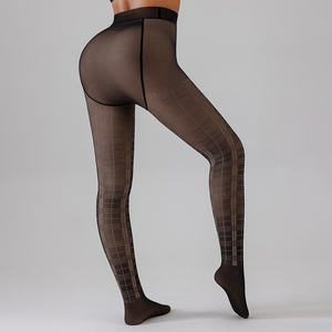 Collant da ginnastica <span class=keywords><strong>neri</strong></span> da donna Leggings stampati con Logo a metà vita traspiranti <span class=keywords><strong>pantaloni</strong></span> sottili da ragazza - Product Image 2
