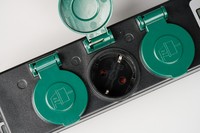 Mehrfachsteckdose 16A mit 3 Anschlüssen für Krankenhäuser, programmierbarem Digitaltimer, USB-A- und C-Anschlüssen, für den Außenbereich, IP40