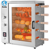 Four à gaz rotatif commercial en acier inoxydable 2024, machine à rôtir le poulet durable pour l'équipement de restauration hôtelière