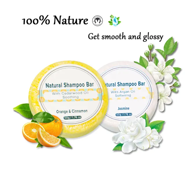 Salon Natural Darkening Solid Soap Dandruff Sulfate Free Conditioner Bar Set Biotin Tin Packaging Hair Growth Shampoo