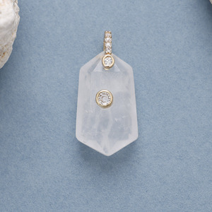 Collier pendentif de luxe en <span class=keywords><strong>cuivre</strong></span> plaqué or 18 carats avec breloque crochet en améthyste de laboratoire, coupe goutte d'eau, style punk, en pierre naturelle, pour bijoux DIY - Product Image 6