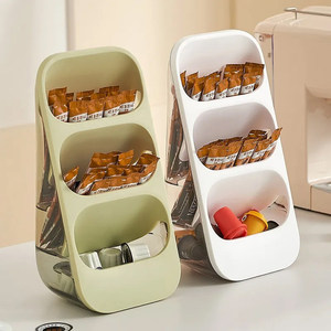 Coffee Pod Holder 3 Tier <b>Plastic</b> Large Capacity Storage Organizer For <b>Kitchen</b> Counter - Product Image 4