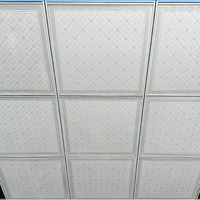 Paneles de Techo de PVC Artísticos, Modernos, Impermeables e Ignífugos, con Rejillas de Acero Integradas, Duraderos para Baños, Gimnasios y Apartamentos, Clase Ignífuga