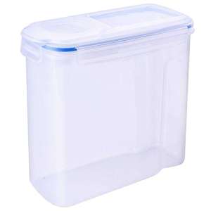 Juego de 4 Recipientes de Plástico Transparente de Alta Resistencia para Almacenamiento de Alimentos Secos con Tapa, para Arroz, Té y Granos, 4L - Product Image 5