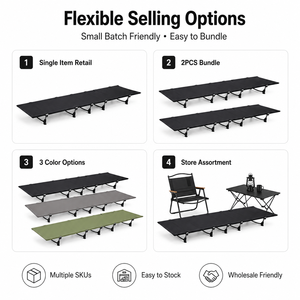 <span class=keywords><strong>Lit</strong></span> <span class=keywords><strong>de</strong></span> camp pliable en alliage d'aluminium léger <span class=keywords><strong>pour</strong></span> le camping en plein air, la sieste au bureau et les voyages - Product Image 5