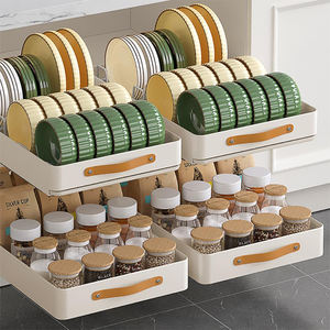 תחת שולחן רכוב הזזה ארון דבק לשלוף ארון מטבח המארגן אחסון מושך מגירות עבור ארונות במזווה מקל - Product Image 3