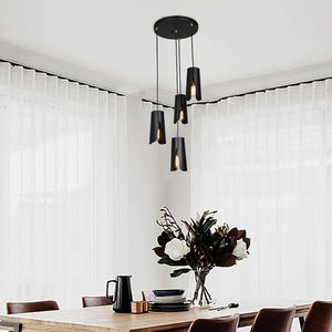 Stile semplice casa di design lampada della decorazione di modo nero appeso industriale luce del pendente dell'annata - Product Image 3