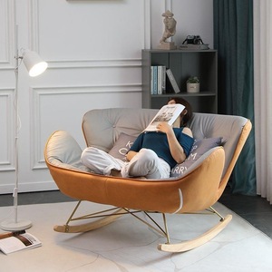 Fauteuil de salon rembourré biomorphe en forme de <span class=keywords><strong>cygne</strong></span>, motif pied-de-poule, pour un espace de vie sélectionné - Product Image 4